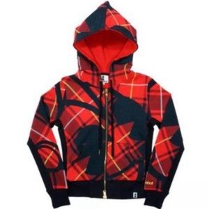 Kid robot women’s plaid hoodie